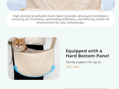 ONECUTE Foldable Pet Carrier Backpack for Small Dogs Cats Travel Tote for Chihuahua Yorkshire Puppy Outdoor Indoor Vet Visit