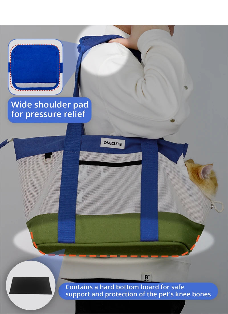 ONECUTE Airline Approved Cat Carrier, Portable Pet Bubble Backpack with Safety Strap, Lightweight Dog Travel Bag