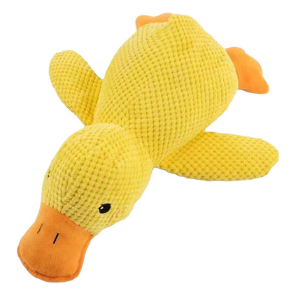 Calming Duck Toy for Dogs Squeaky Interactive Soft Comfort Teething Supplies Dog Toys Plush for Travel Beach Pool Park Yard