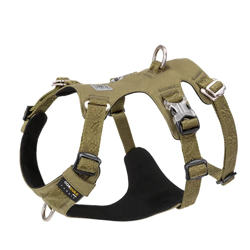 TRUELOVE Pet Nylon Harness Light-weight Double-H Shape Embroidery 5 Adjustable Positions Medium and Large Dog Waterproof  YH1807