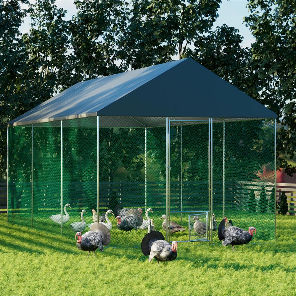 XXL XL Large Outdoor Chicken Run Coop Heavy Duty Walk-In