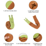 Dog Squeak Toys Pet Sniffing Plush Snails Toys Tibetan Food Molar Puzzle Dog Toys For Grinding Teeth Food Olfactory Training - shimendi