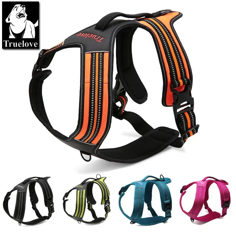 Truelove Sport Nylon Reflective No Pull Dog Harness Outdoor Adventure Pet Vest with Handle xs to xl 5 colors in stock factory - shimendi