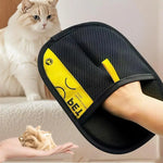2 in 1 Pet Hair Removal Mitts for Cats Dogs Electrostatic Grooming Glove Reusable Washable with Lint Roller Brush Safe Non Toxic - shimendi