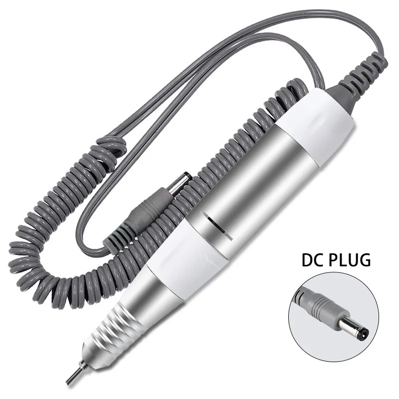 Professional Electric Nail Drill Handle 35000RPM Nail Art Drill Handpiece File Polish Grind Machine Manicure Drill Accessory
