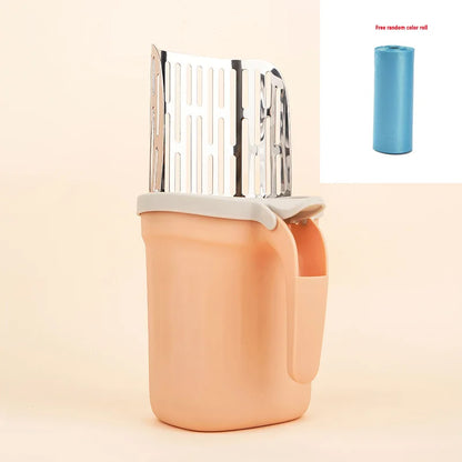 New Cat Litter Shovel Scoop with Refill Bag for Pet Filter Clean Toilet Garbage Picker Cat Supplies Cat Litter Box Self Cleaning