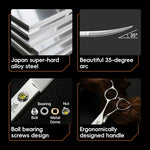 Fenice High-grade JP440C Alloy Steel 7.0/7.5 inch Pet Grooming Scissors Dog Hair Cutting Shears Tool for Pet Groomer Beautician - shimendi