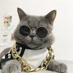 Lovely Vintage Round Cat Sunglasses Reflection Eye wear glasses For Small Dog Cat Pet Photos Pet Products Props Accessories - shimendi