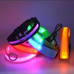 USB Charging LED Dog Collar Anti-lost Safety Night Light Luminous Dogs Necklace Adjustable Nylon Pet Glowing Collars Supplies - shimendi