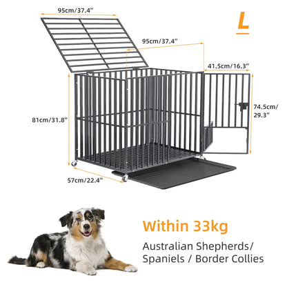 XXL Large Heavy Duty Dog Crate Strong Pet Cage Tear