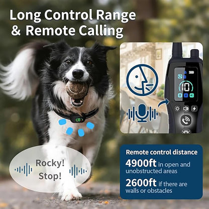 Dog Shock Collar4900Ft Dog Training Collar for 5-120lbs Small Medium Large Dog Rechargeable Waterproof Beep Vibration Safe Shock