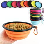 Durable TPR Portable Pet Food Bowl for Cats And Dogs Silicone Collapsible Travel Outdoor Water Food Bowl for Pets - shimendi