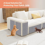 Cat Scratcher Sofa Protector Cats Scratcher Pad Board Protection Trimmable Self-adhesive Carpet Corner Wall DIY Cat Scratch Mat - shimendi