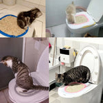 Cat Toilet Trainer Litter Box Cat Toilet Training Reusable Simple Installation Open Cat Raising Artifact - shimendi