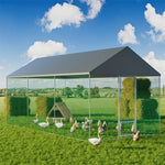 XXL XL Large Outdoor Chicken Run Coop Heavy Duty Walk-In Chicken Coop Run Cage Duck Goose Pen Fence with Lockable Door shimendi Sécurité et Confort pour Chien chat| Shimendi