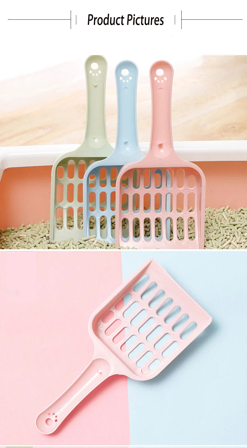 Pet Cat Excrement Cleaning Litter Basin Shovel Supplies Available In Multiple Colors Tofu Mesh Hollowed Out