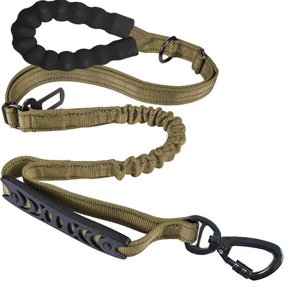 Reflective Shock Absorbing Pet Leashes with Car Seatbelt，Medium and Large Dog Tactical Safety Leash，Explosion-proof Dog Leash
