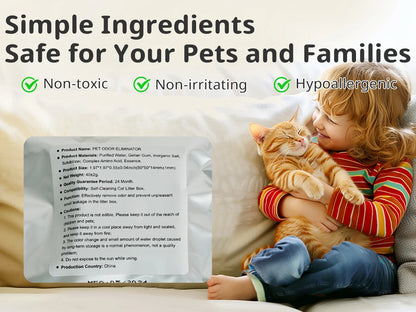 N50 Cat Litter Deodorizer Blocks - Strong Odor Eliminator, Long-Lasting Freshness, Refillable Cubes for Litter Box Odor Control