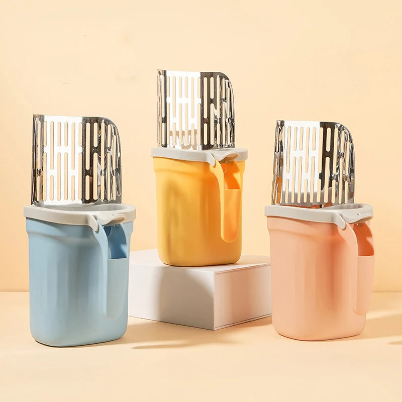 New Cat Litter Shovel Scoop with Refill Bag for Pet Filter Clean Toilet Garbage Picker Cat Supplies Cat Litter Box Self Cleaning