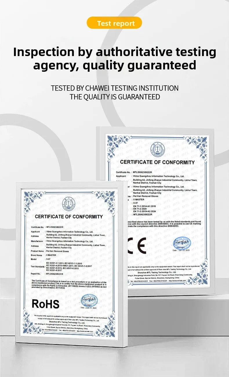 2 in 1 Pet Hair Removal Mitts for Cats Dogs Electrostatic Grooming Glove Reusable Washable with Lint Roller Brush Safe Non Toxic