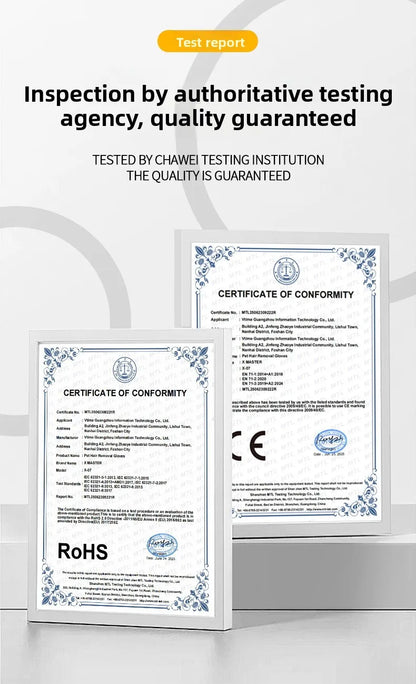 2 in 1 Pet Hair Removal Mitts for Cats Dogs Electrostatic Grooming Glove Reusable Washable with Lint Roller Brush Safe Non Toxic