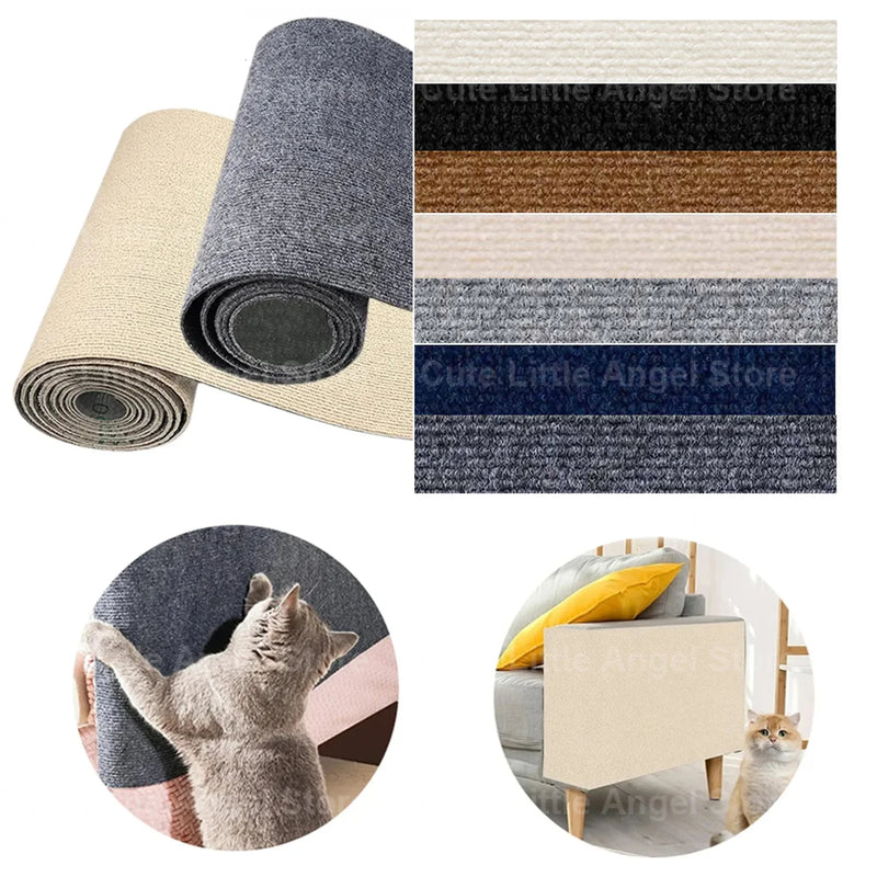 Self-Adhesive Carpet Cats Scratch Board Wall Anti Cat Scratch Sofa Diy Cats Scratch Board Sofa Protection Paws Sharpen Trimmable - shimendi