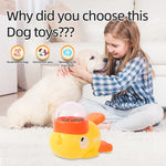 Little yellow duck pet leaking device pet interactive toys educational training device pet feeding device puppy leaking toys - shimendi