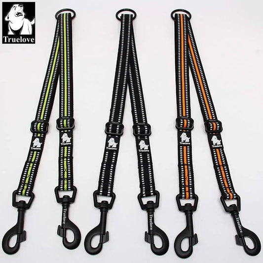 Truelove Reflective Nylon Double Dog Leash For Two Dogs Coupler No Tangle Pet Leash For All breed Training Running Dropshipping shimendi Sécurité et Confort pour Chien chat| Shimendi
