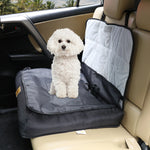 Portable Dog Car Seat Bed Pet Booster Car Seat Travel Carrier Seat with Clip-on Safety Belt Waterproof Basket Protector Cushion - shimendi