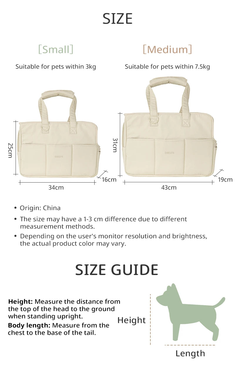 Pets go out and pack puppies. Portable one-shoulder bags are suitable for cats and small dogs to carry outdoors than bears.