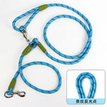 Reflective Nylon Leashes Pet Dogs Chain Traction Rope Leads for Running Dog Walking Free Hands Rope Chain for Small Large Dogs - shimendi