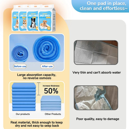 100/50/40/30 Pieces of Pet Pee Pads, Thickened and Deodorizing Dog Pee Pads, Essential for Dog Training, Highly Absorbent Disposable Pads, Dog Training Pads, Suitable as a Gift.