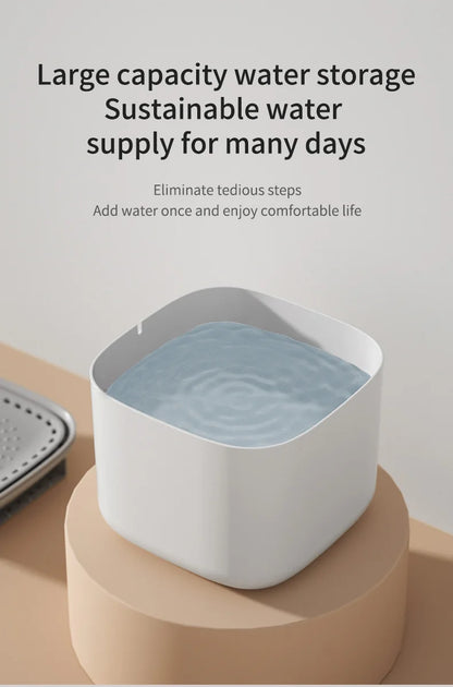 101oz/3L Pet Water Fountain Automatic Induction Circulating Filtering Cat Water Drinker USB Electric Mute Cats Water Dispenser