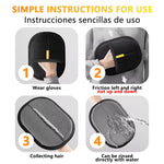 Reusable Double-Sided Pet Hair Removal Glove Anti-Static Grooming Tool for Cats Dogs Soft Brush Mitt for Furniture Carpet Cloth - shimendi