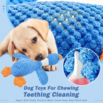 New blue goose dog toy cat toy pet toy double color goose tough bite chew plush sound toy plush toy pet supplies - shimendi