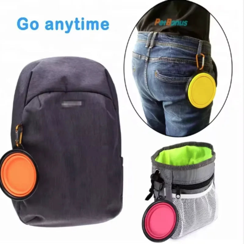 Durable TPR Portable Pet Food Bowl for Cats And Dogs Silicone Collapsible Travel Outdoor Water Food Bowl for Pets