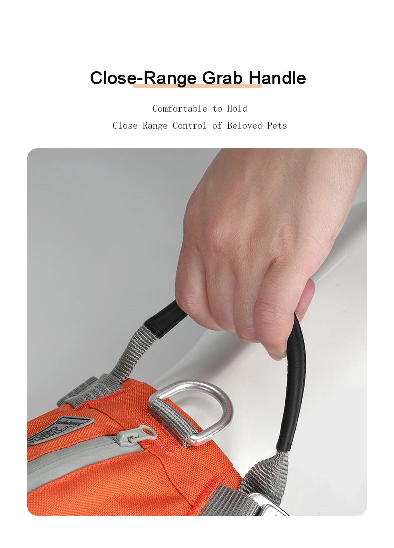 TRUELOVE Escape-proof Harness with Zippered Pocket Tactical Dog Vest Harness and Easy Control Training Military Backpack YH1811