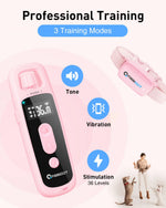 ABBIDOT-T30 Dog Shock Collar for Dogs Training Canine Equipment Supplies No Bark Pet Accessories Pink Color Strap 3000ft 900m shimendi Sécurité et Confort pour Chien chat| Shimendi