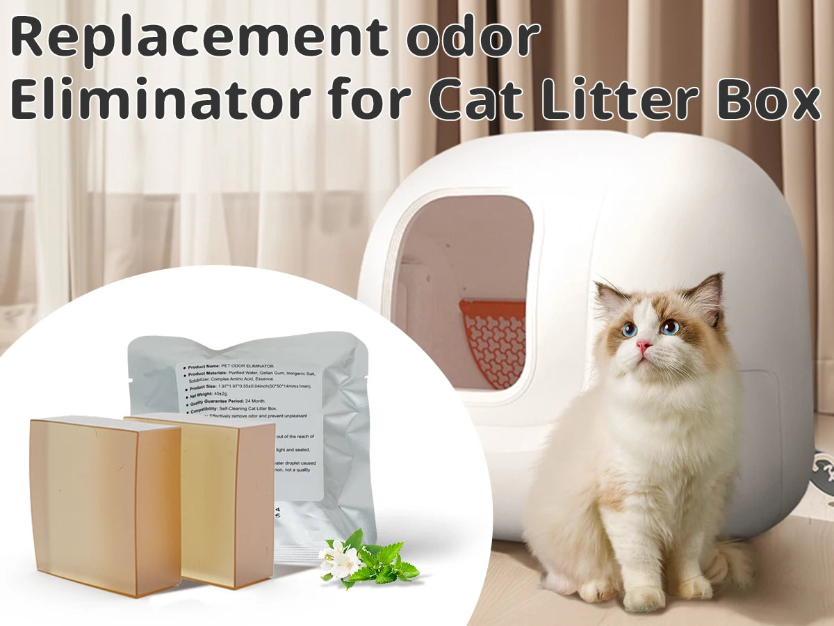 N50 Cat Litter Deodorizer Blocks - Strong Odor Eliminator, Long-Lasting Freshness, Refillable Cubes for Litter Box Odor Control