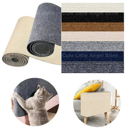 Cat Scratcher Sofa Protector Cats Scratcher Pad Board Protection Trimmable Self-adhesive Carpet Corner Wall DIY Cat Scratch Mat