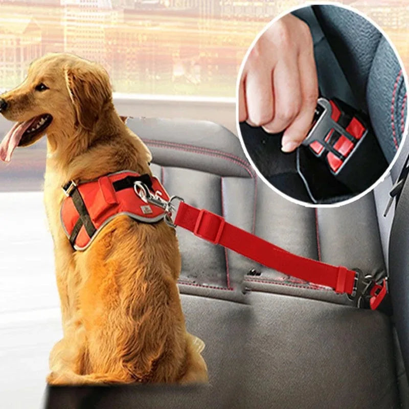 Adjustable Dogs Accessoires Pet Cat Dog Car Seat Belt Pet Seat Vehicle Dog Harness Lead Clip Safety Lever Traction Dog Collars shimendi Sécurité et Confort pour Chien chat| Shimendi
