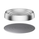 304 Stainless Steel Cat Dog Pet Bowl Non Slip Durable Anti Overthrow Shallow Mouth Design Not Black Chin Grain Basin shimendi Sécurité et Confort pour Chien chat| Shimendi