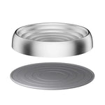 304 Stainless Steel Cat Dog Pet Bowl Non Slip Durable Anti Overthrow Shallow Mouth Design Not Black Chin Grain Basin - shimendi