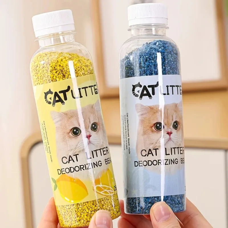 Cat Litter Deodorizing Beads Bottle - Odor Eliminator for Comfortable Home Smell Freshener for Cat Litter Box