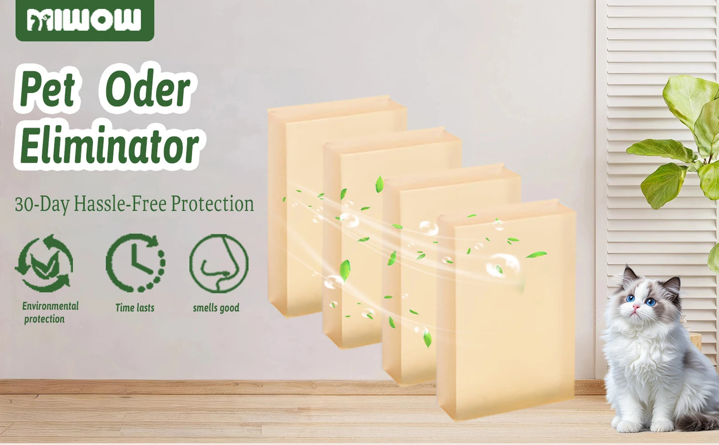 Cat Litter Deodorizer Replacement for PETKIT/Meowant/UBPET Self-Cleaning Cat Litter Box SC01/SC02 - Eliminates Odors at Source