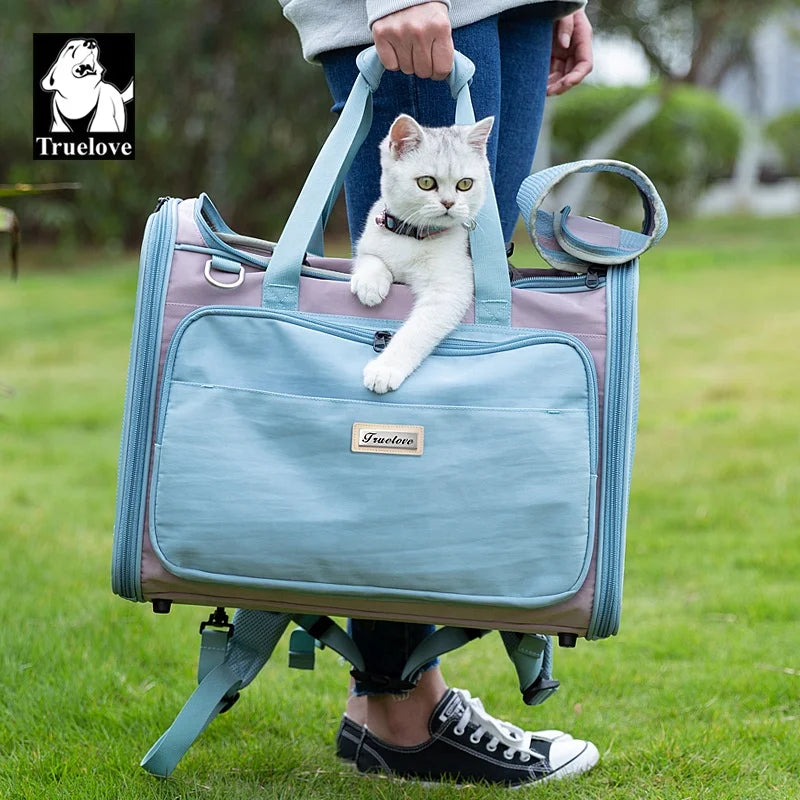 Truelove Waterproof Pet Carrier Bag for Small Dogs Cats High-Grade Polyester,Eco-Friendly & Airline Approved Design TLX2971