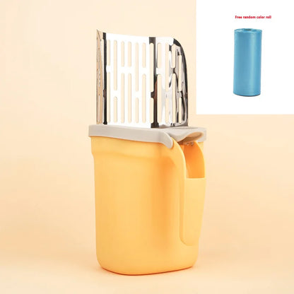 New Cat Litter Shovel Scoop with Refill Bag for Pet Filter Clean Toilet Garbage Picker Cat Supplies Cat Litter Box Self Cleaning