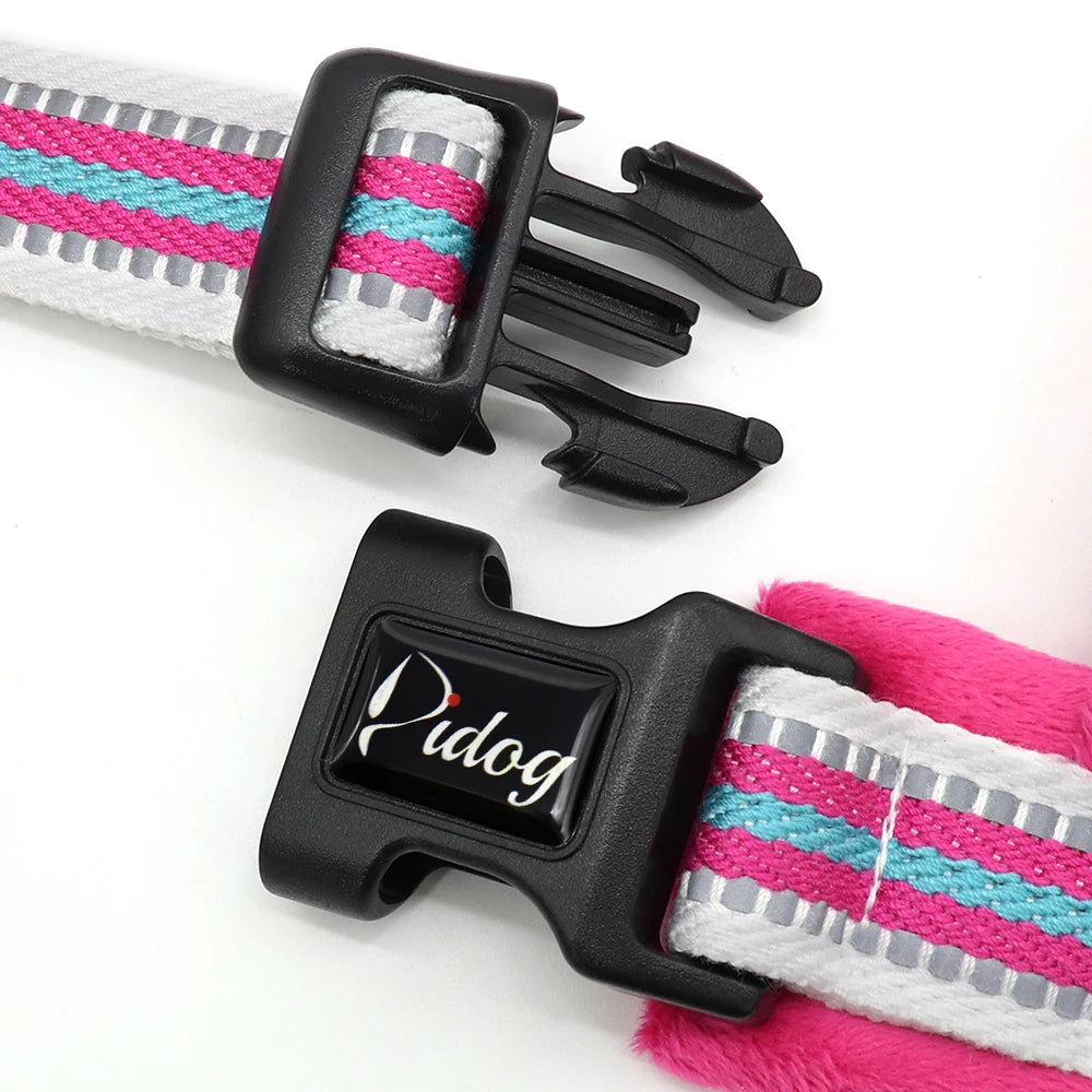 Warm Dog Harness Vest Winter Dog Harnesses Soft Padded Pet Training Harnesses Vests Adjustable For Small Large Dogs Bulldog Pug