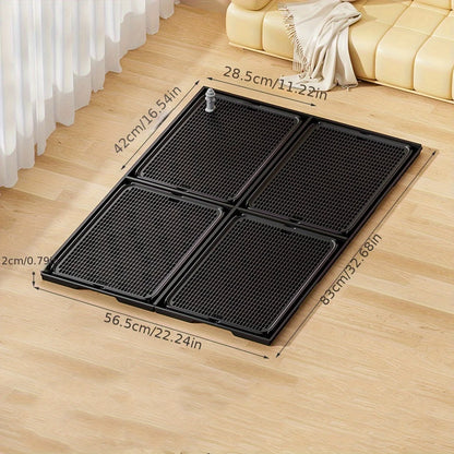 KEMORELA 2-in-1 Dog Potty Tray And Cat Litter Mat Non-Slip Waterproof Soft Paw-Friendly Grid Pattern for Easy Cleaning