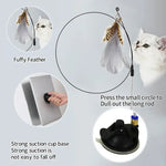 Interactive Cat Toy Handfree Cat Stick Toy Suction Cup Teaser Toy for Kitten Playing Chase Exercise Teaser Wand Cat Accesorios shimendi Sécurité et Confort pour Chien chat| Shimendi